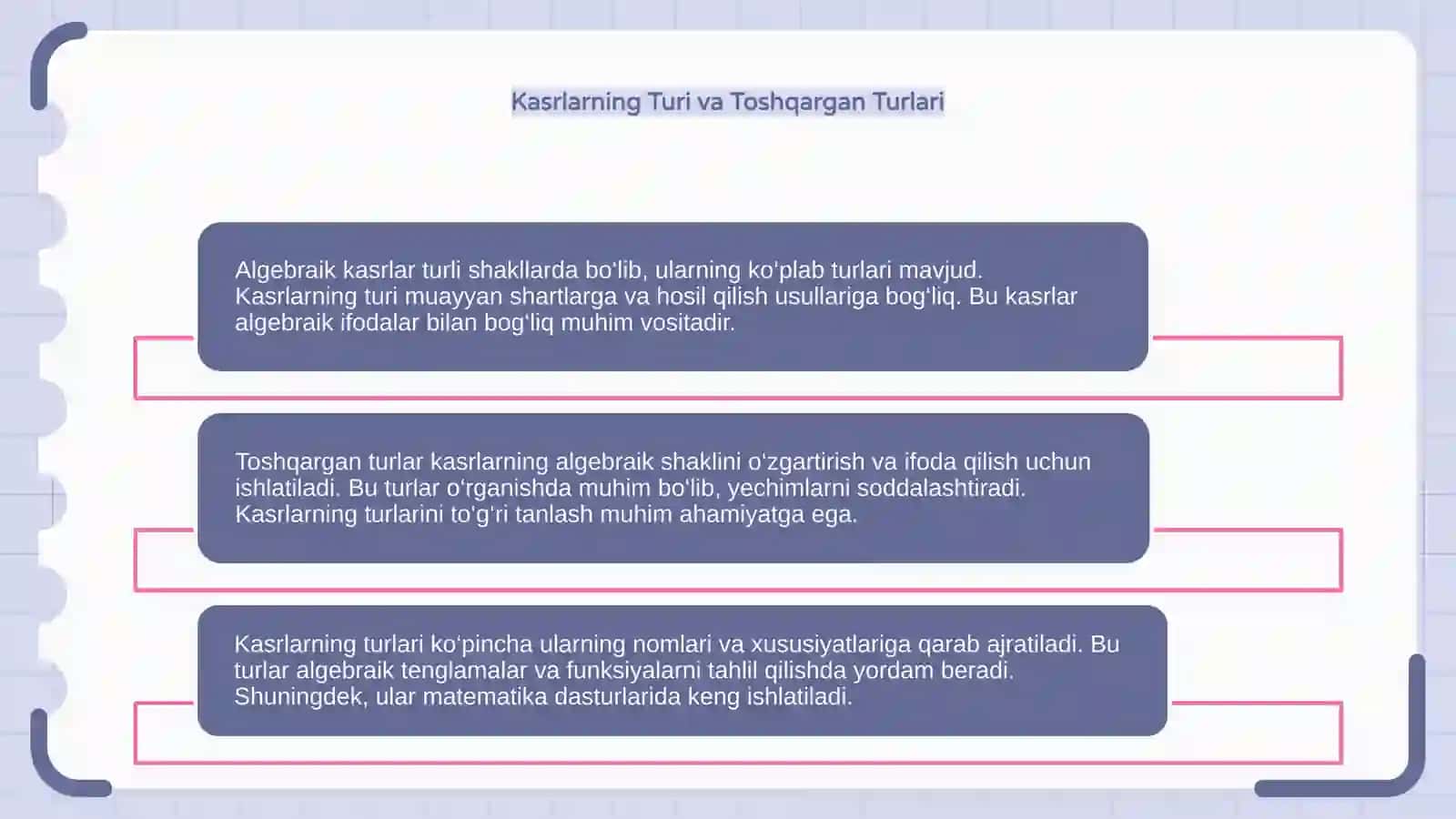 Algebraik kasrlar 4