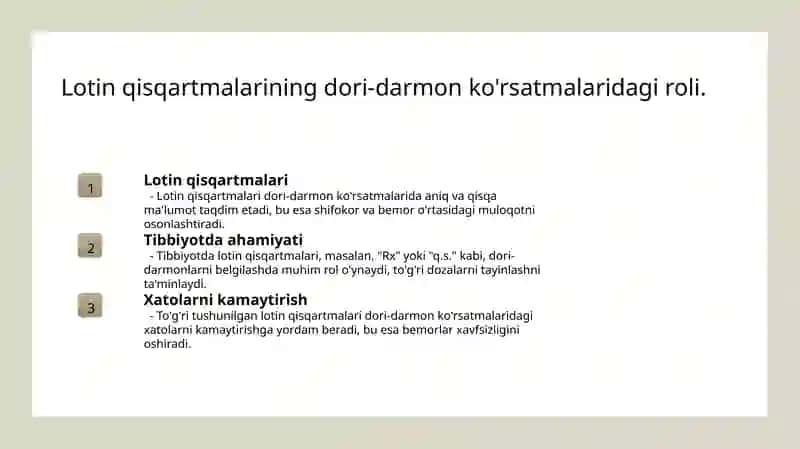 Retseptlarda qoʻllaniladigan qisqartma shakllar 4
