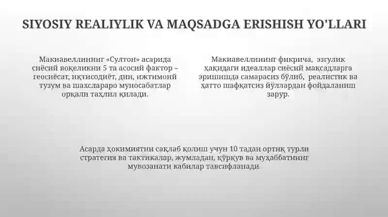 Nikollo Makiavellining "Knyaz" asari haqida 4