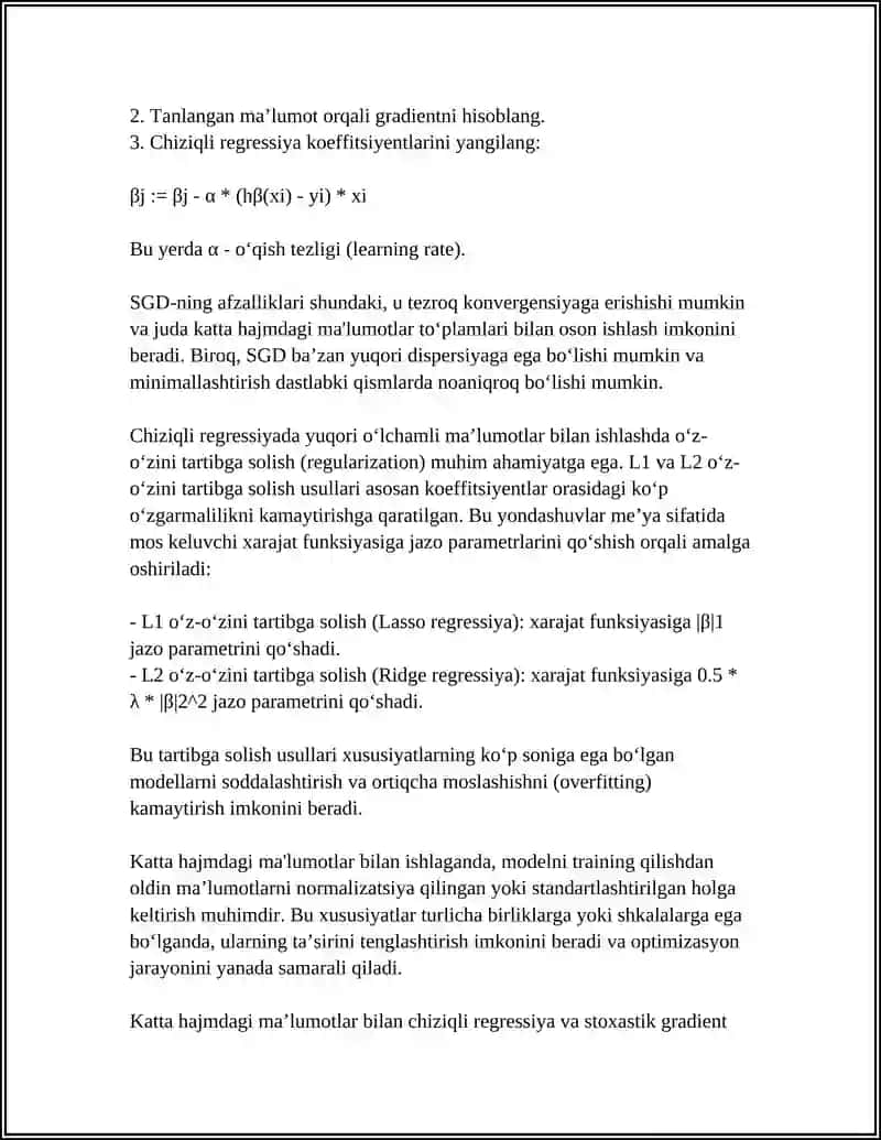 SUPERVISED LEARNING MODELLARI (REGRESSION VA CLASSIFICATION) 4