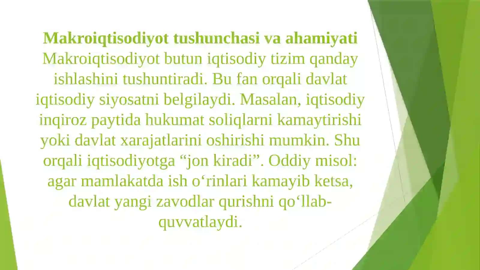 Makroiqtisodiyot faniga kirish 4