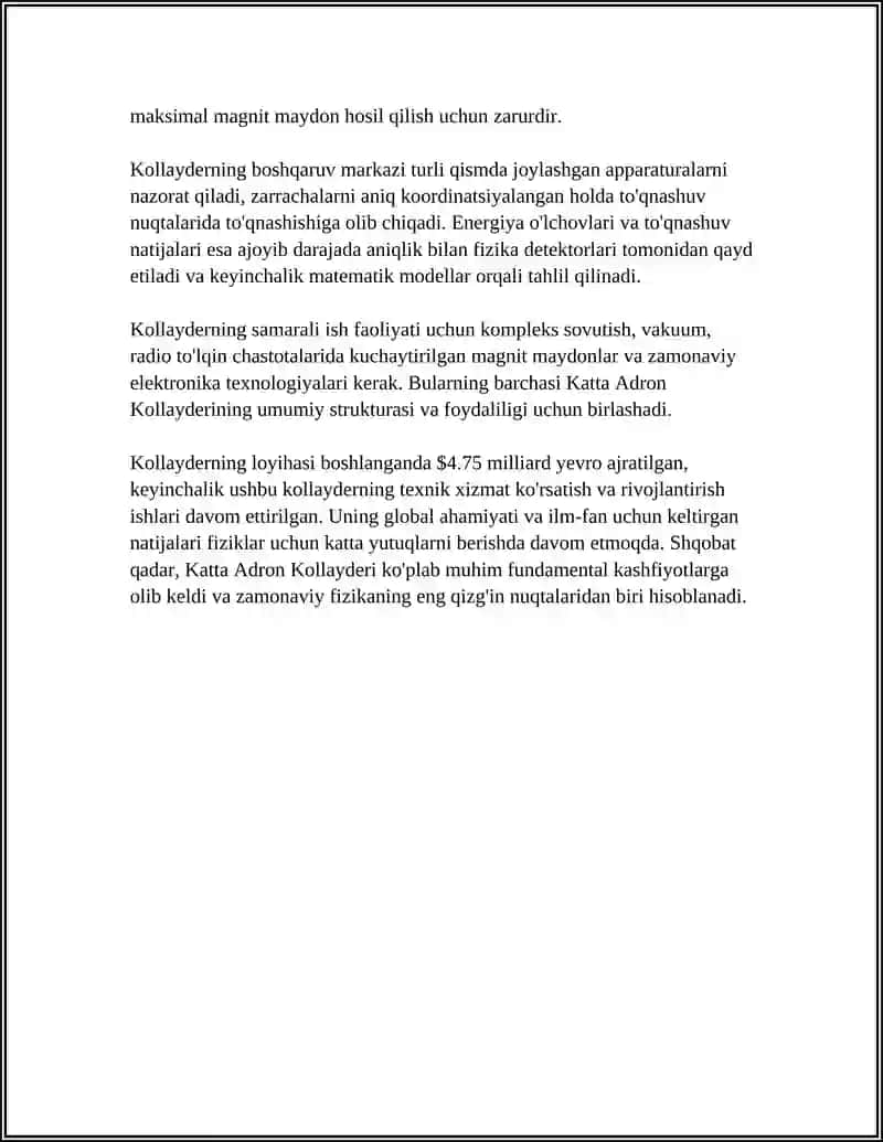KATTA ADRON KOLLAYDERI VA UNING ISHLASH PRINSIPI 4