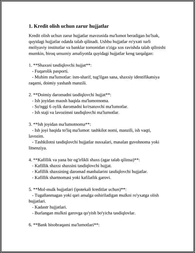 KREDIT OLISH TARTIBI 4