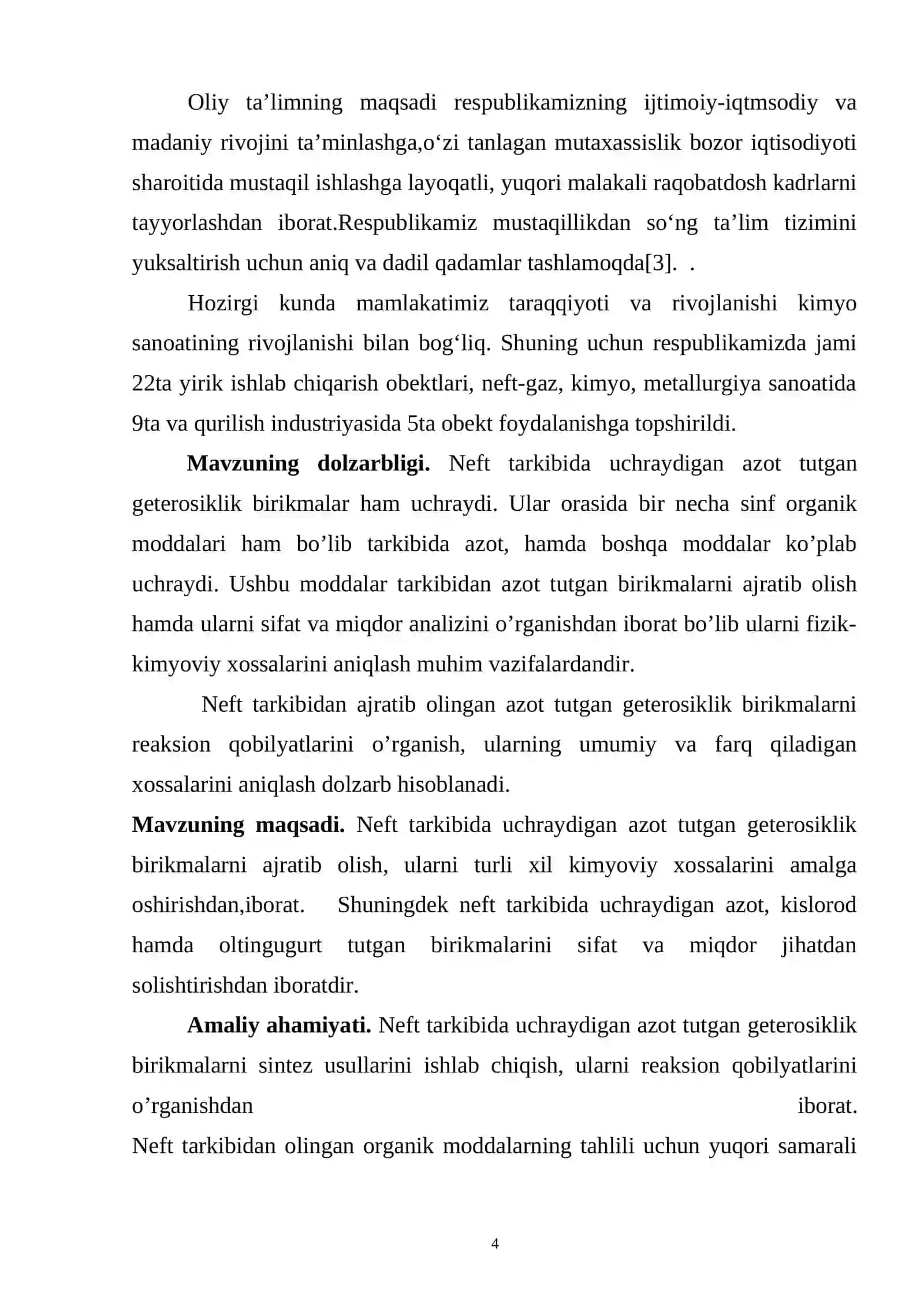 Neft tarkibida uchraydigan azot saqlovchi birikmalar miqdorini aniqlash 4