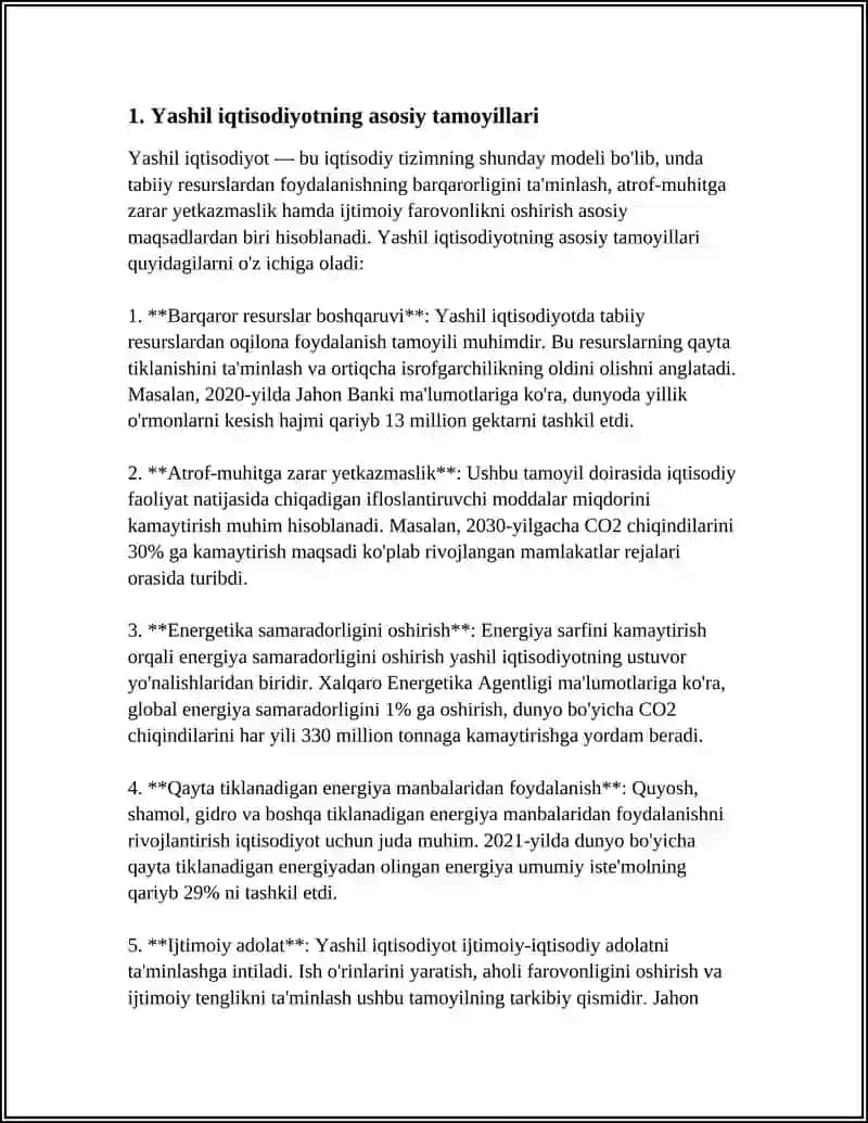 Yashil iqtisodiyot 4