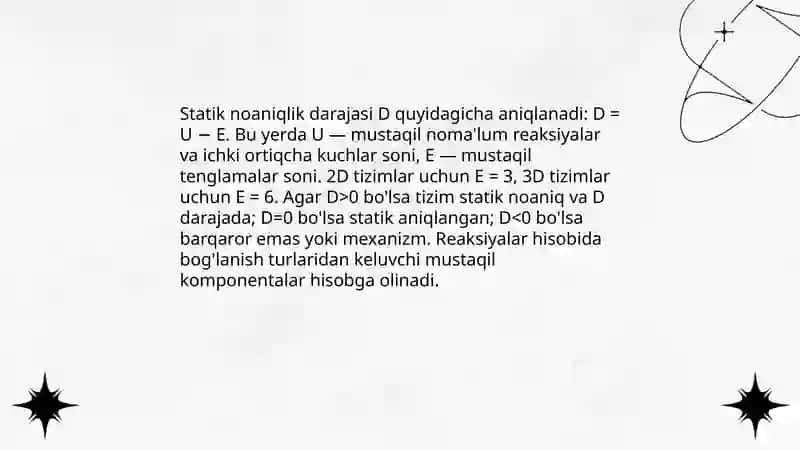 Statik noaniq sistemalar hisobi 4