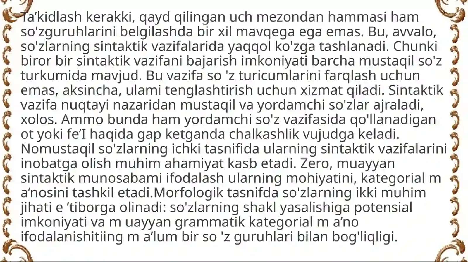 O’zbek tilida so’z turkumlari 4