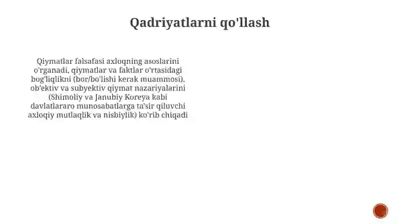 Qadriyatlar falsafasi 4