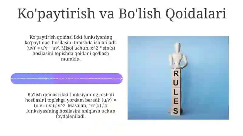 Differensiallash qoidalari 4