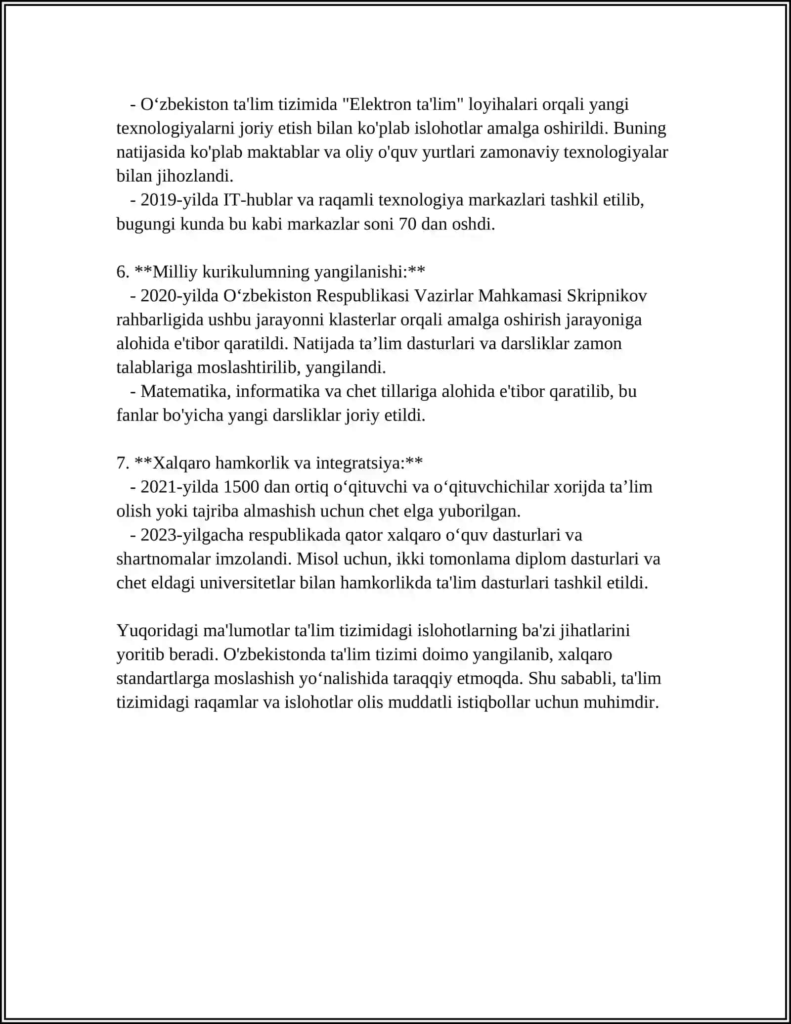 O'zbekiston Respublikasida Ijtimoiy Sohadagi Islohotlar 4