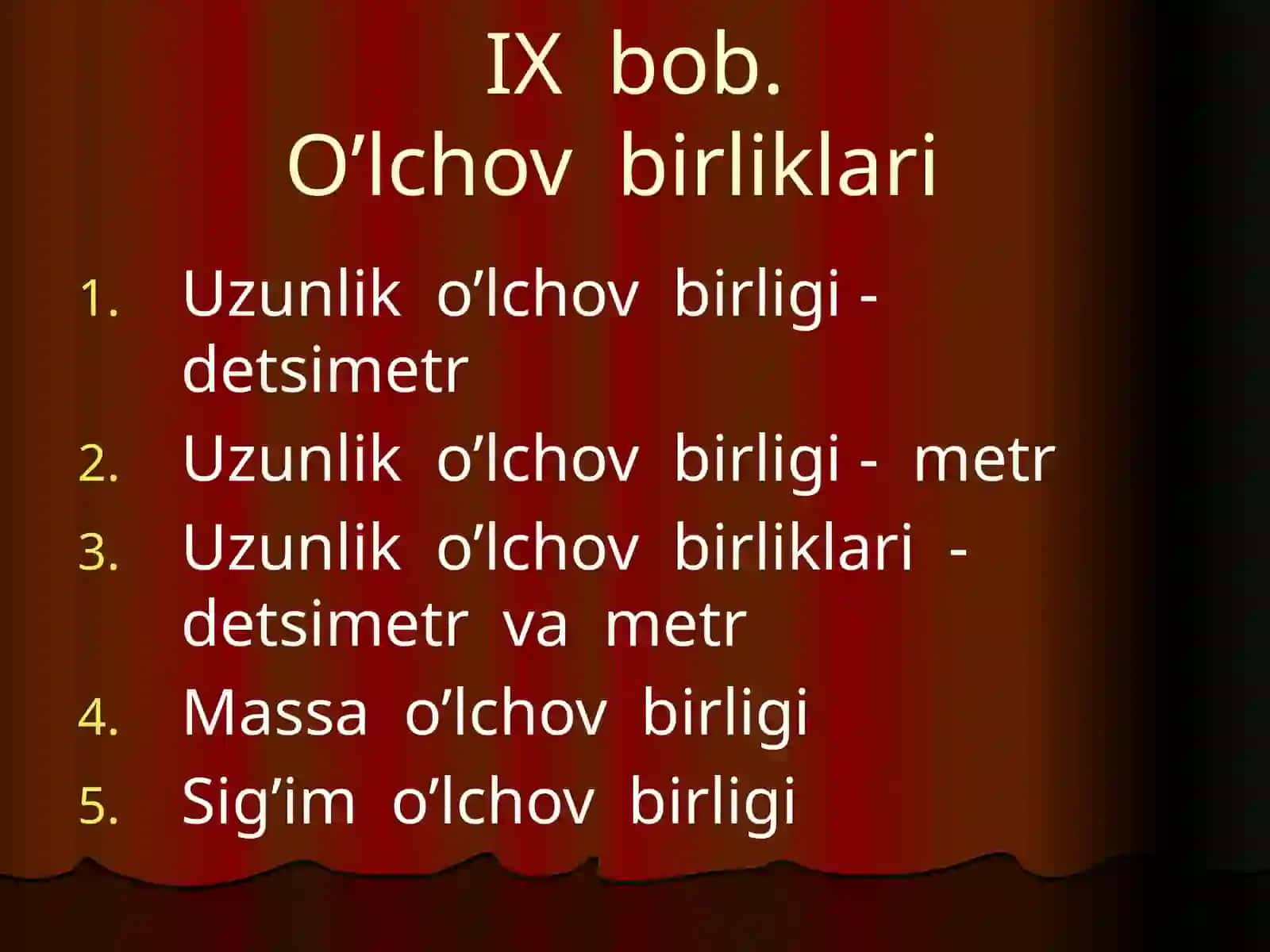 O’lchov birliklari 4