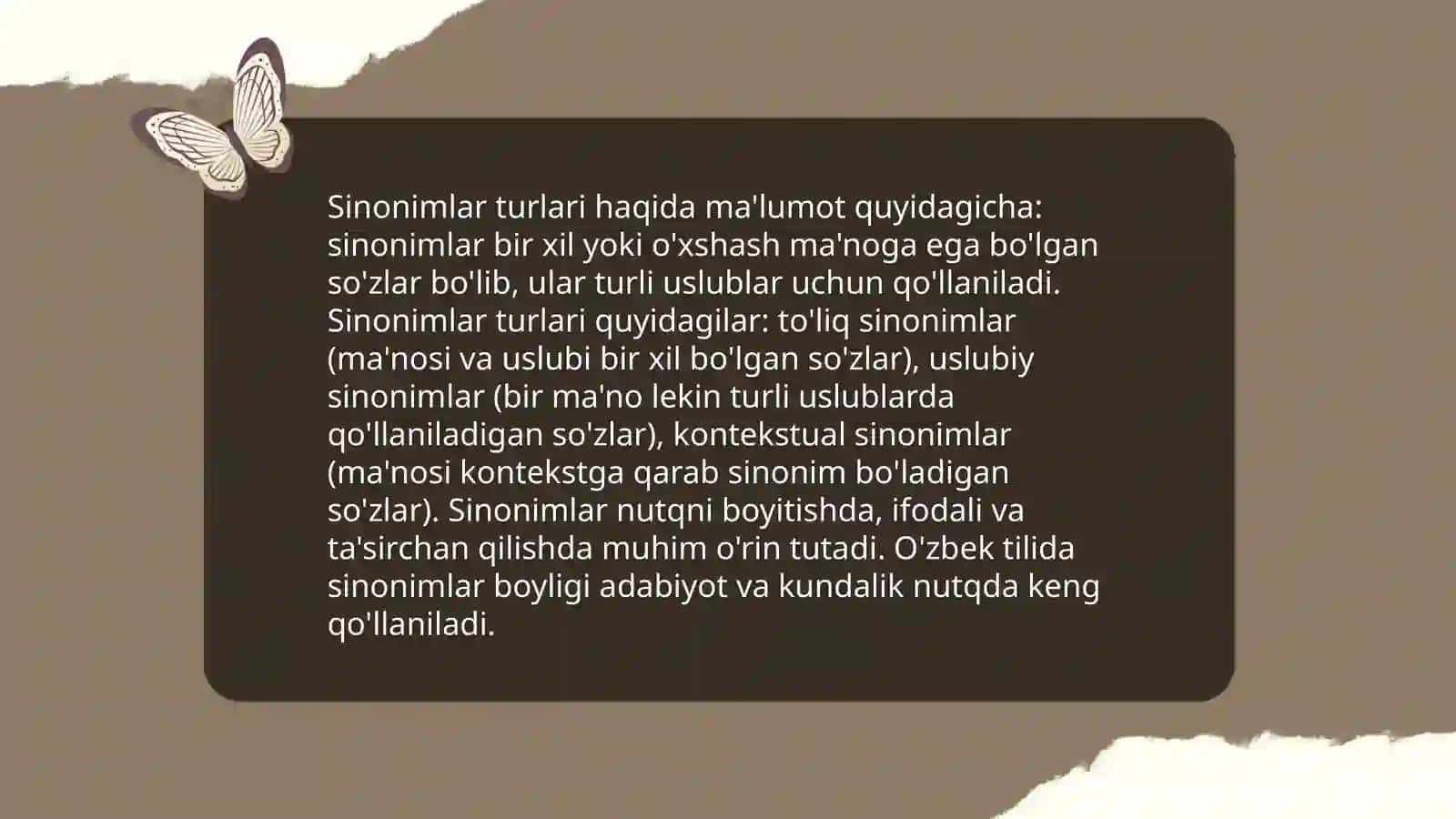 Frazemalarning turlari: omonim, sinonim, antonimlar 4