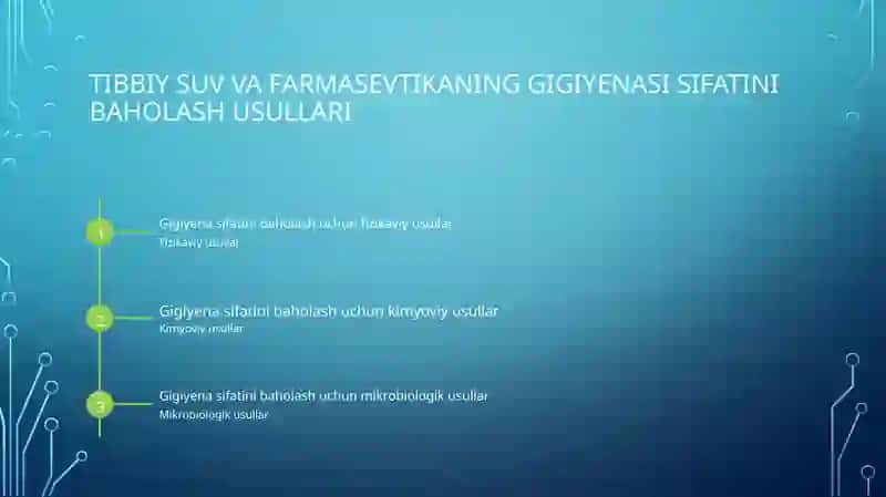 Suv va Farmasevtik Gigiyenik Baholash 4