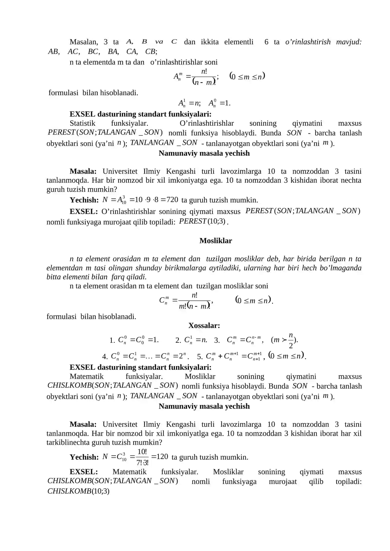 Ehtimolliklar nazariyasi va matematik statistika 4