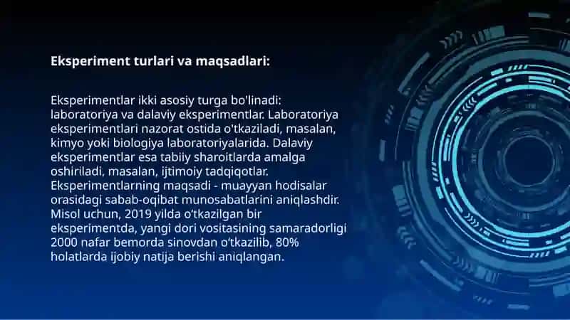 EKSPERIMENT O‘TKAZISHDA QONUNIYAT TUSHUNCHASI 4