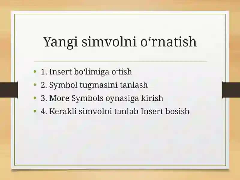 Word dasturining qo‘shimcha imkoniyatlari 4