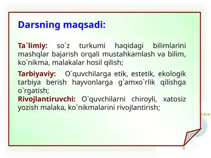 So'zturkumlari Takrorlash 4