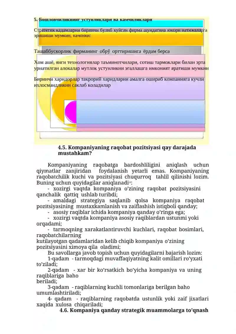 Рақобат стратегияси 4