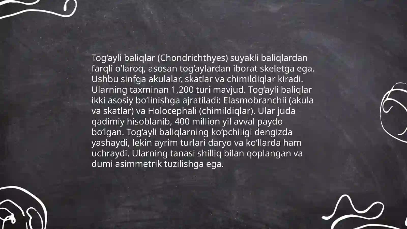 Tog'ayli baliqlar sinfining sistematikasi 4