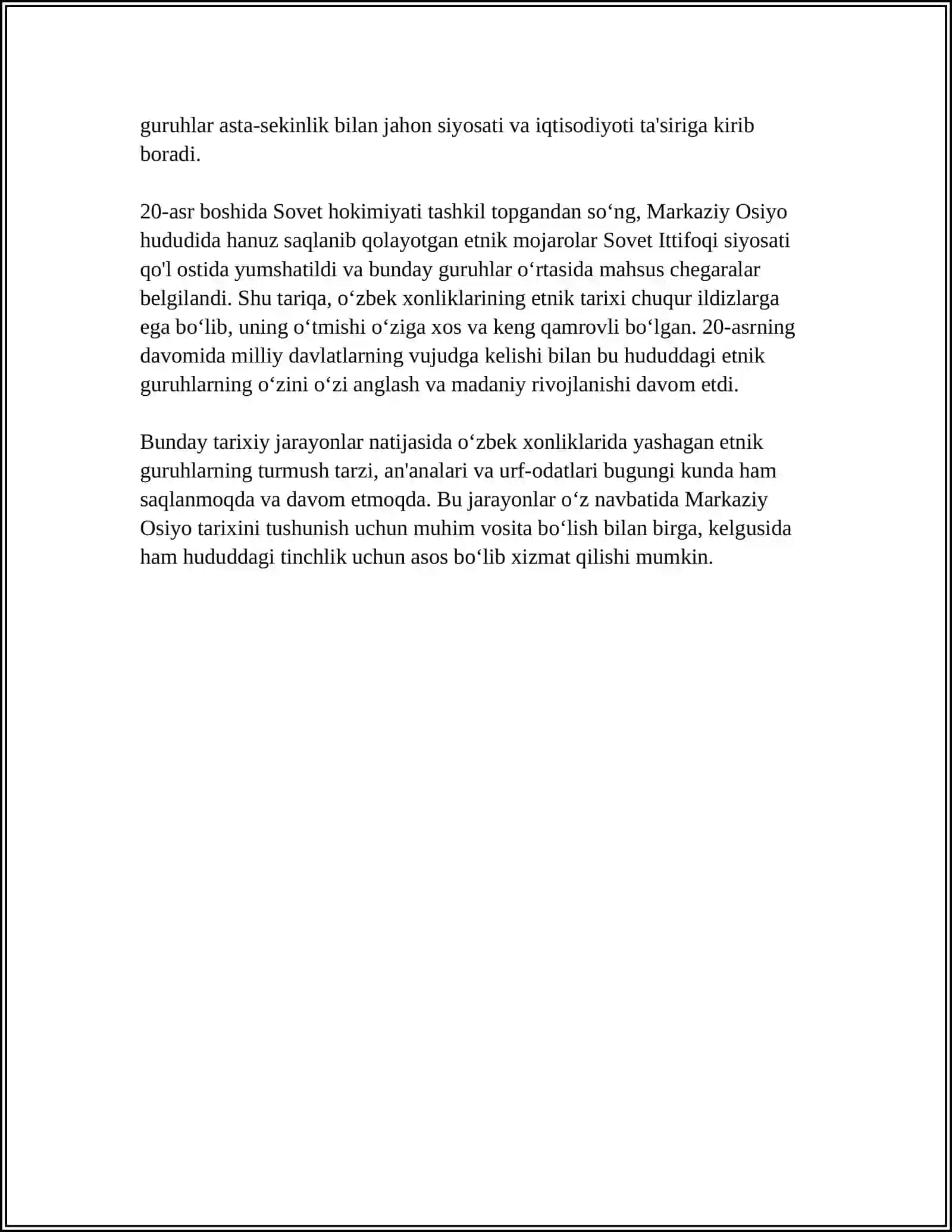 Oʼzbek Xonliklarida Etnik Qabilalarning Joylashuvi 4