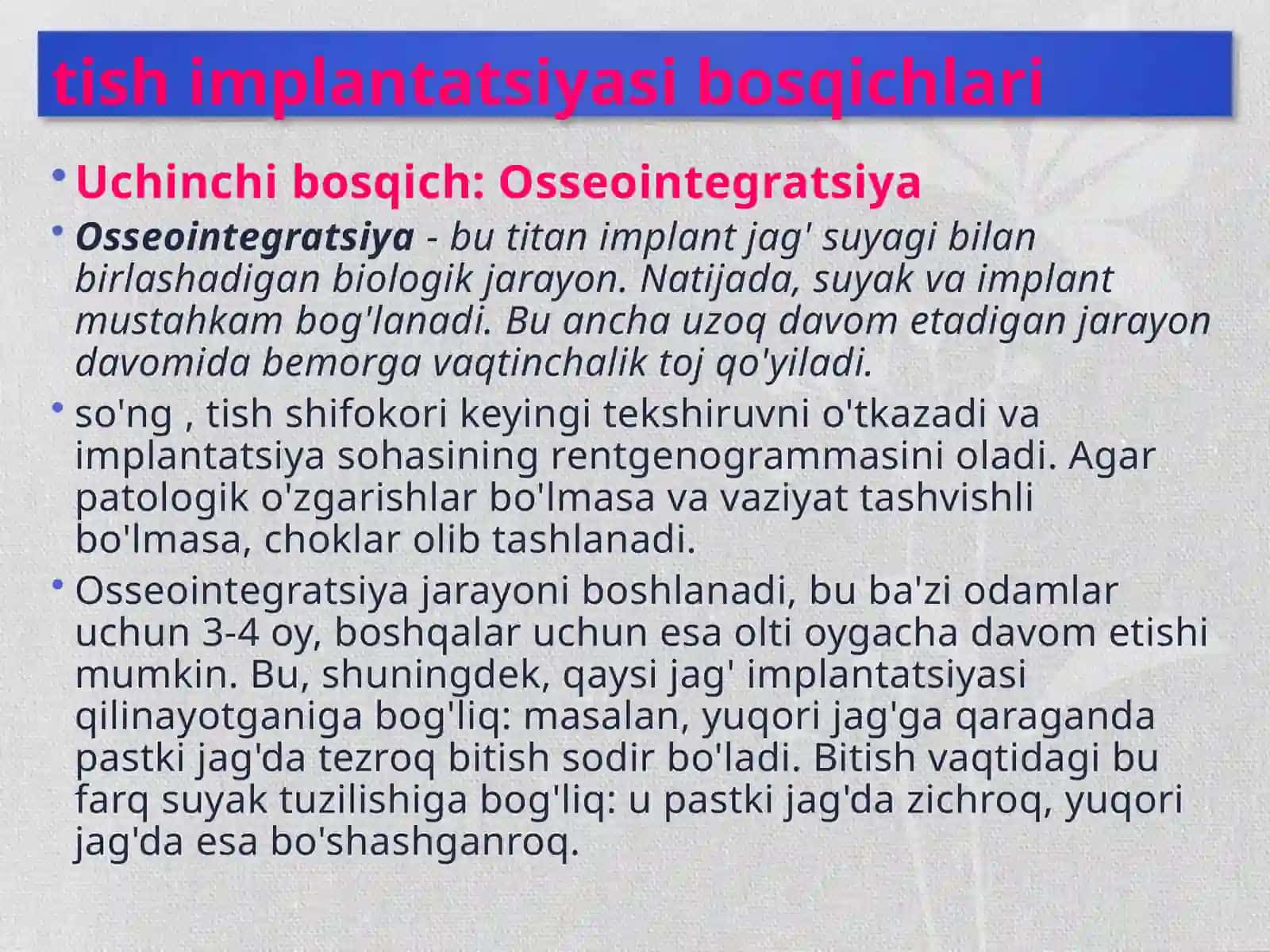 Tish implantologiyasi 4