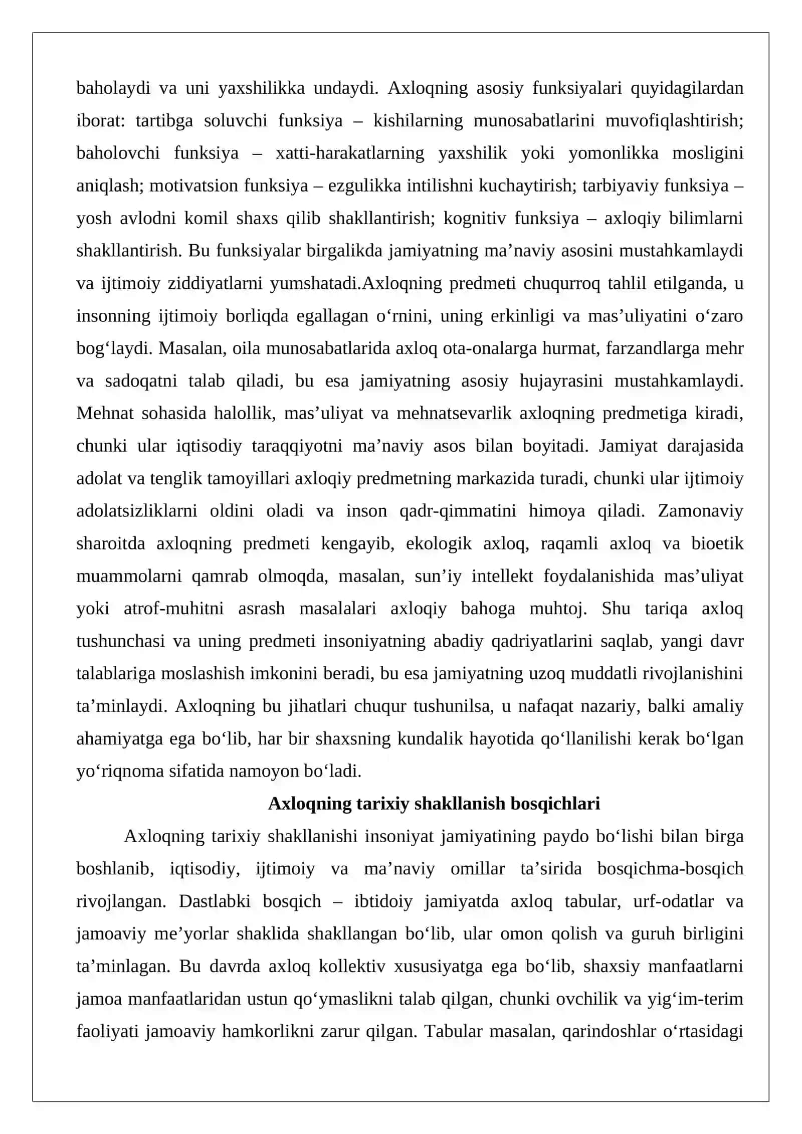 Axloqning jamiyat taraqqiyotidagi funksiyalari 4