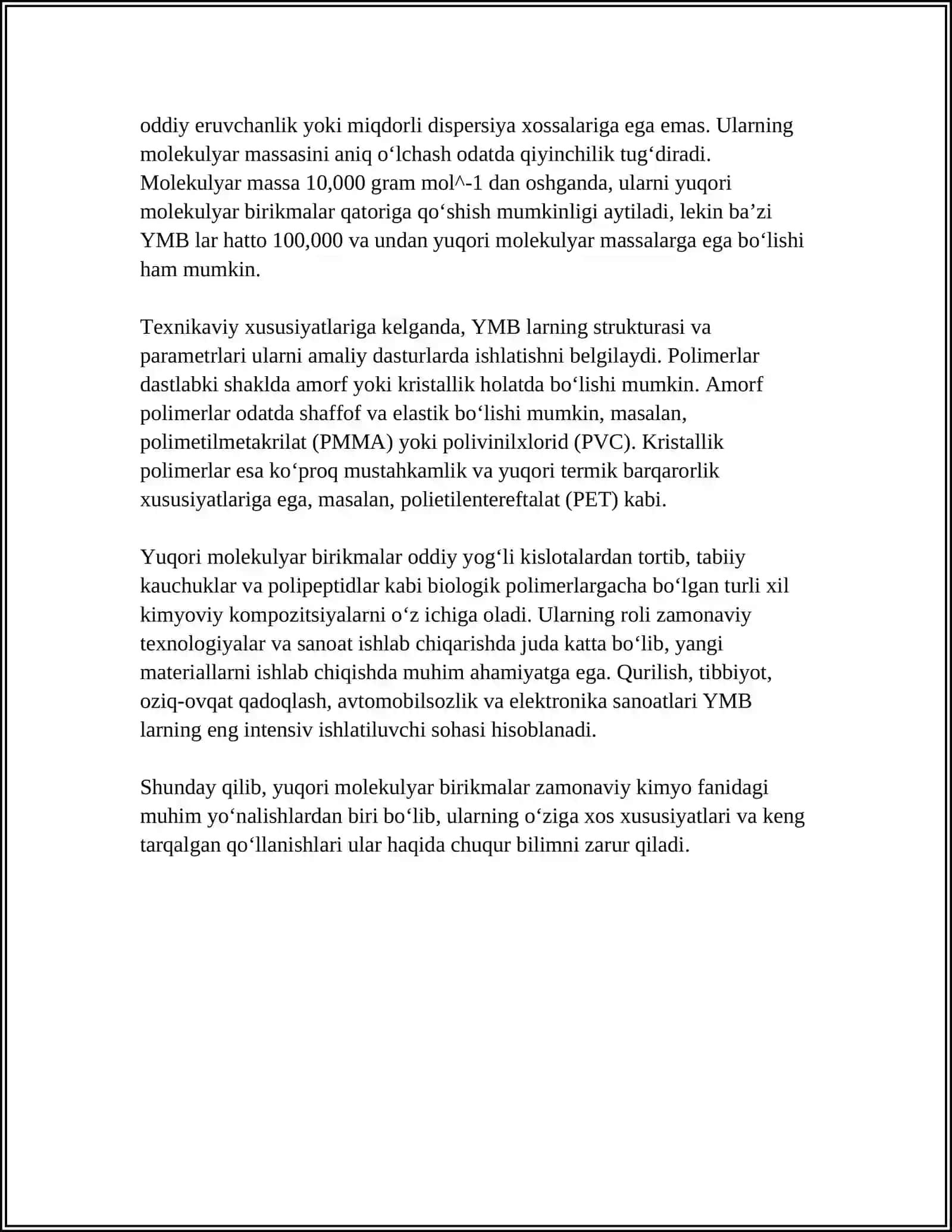 YUQORI MOLEKULYAR BIRIKMALAR ERITMALAR ULARNING XOSSALARI QONNING REOLOGIK XOSSALARI 4