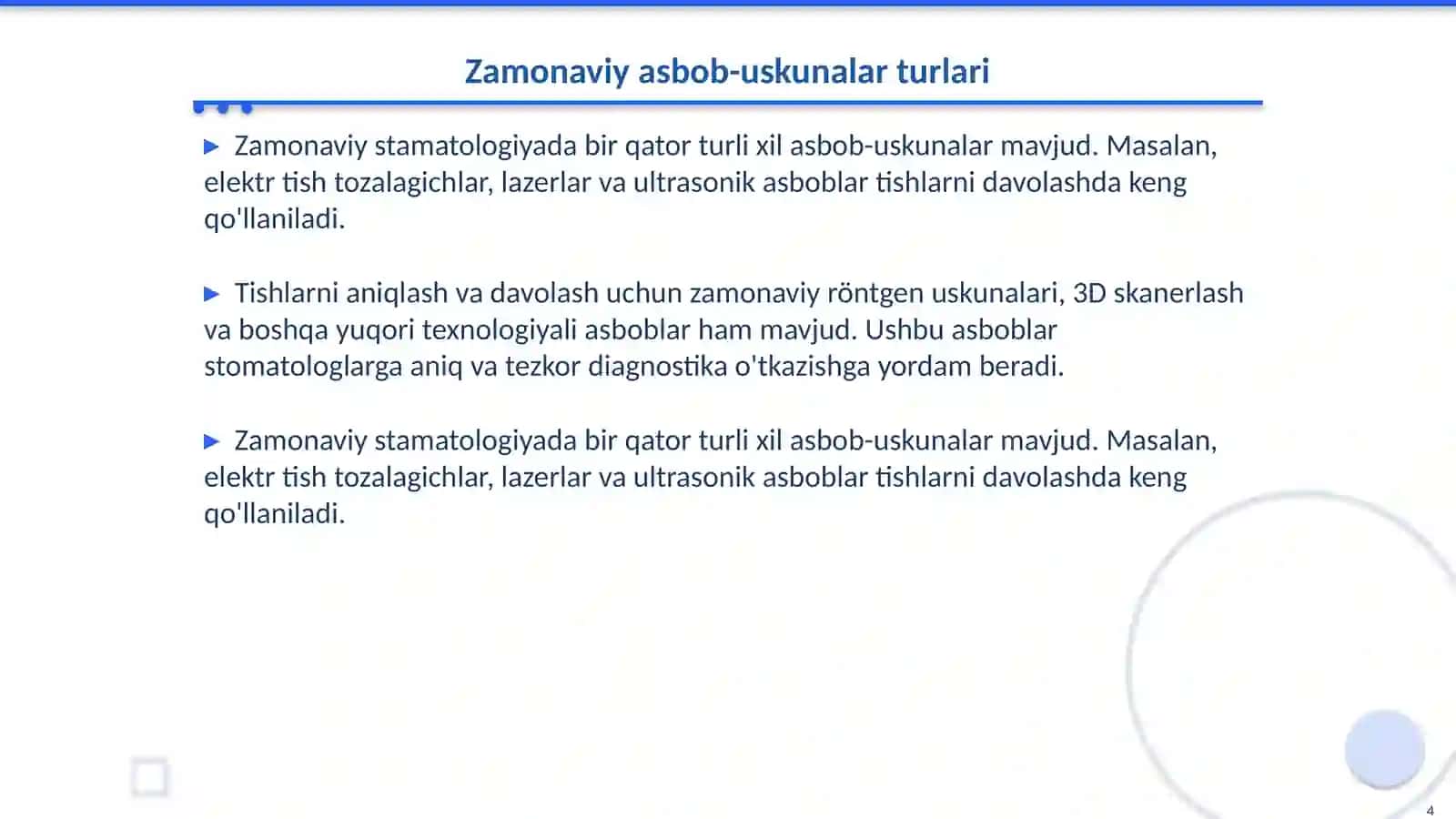 Zamonaviy stamatologik asbob-uskunalar 4