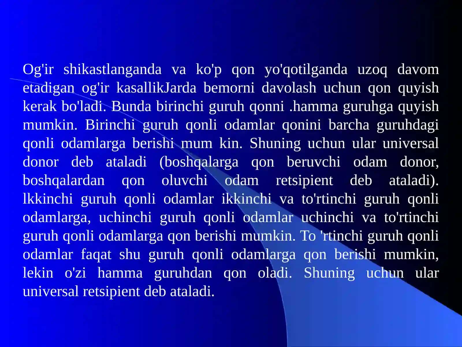 Qon quyishning maqsadi, usullari va ahamiyati 4