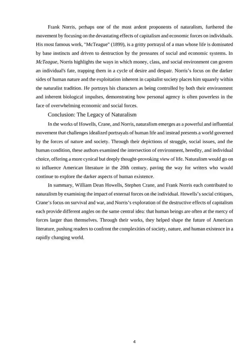 Naturalism in American Literature 4