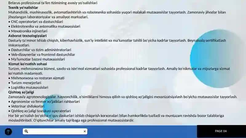 Belarus ta'lim tizimi va O'zbekiston professional ta'limining qiyosiy tahlili 4
