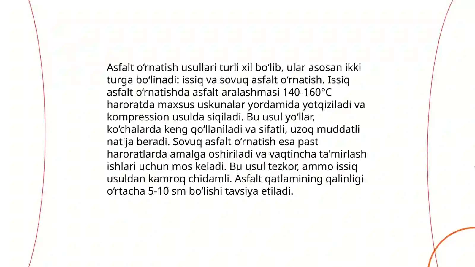 Asfalt tayyorlash texnologiyasi 4