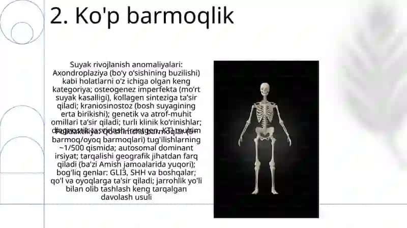Skeletning rivojlanish anomaliyalari 4