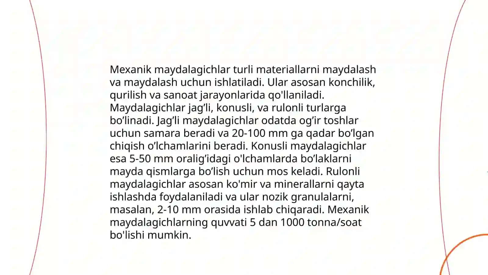 Maydalagichlarning turlari 4