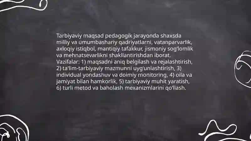 Pedagogik jarayonda tarbiyaning mazmuni 4