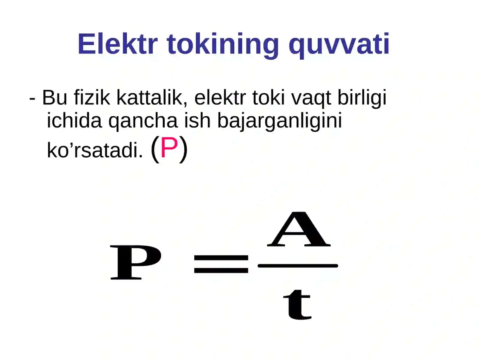 Elektr tokining ishi 4