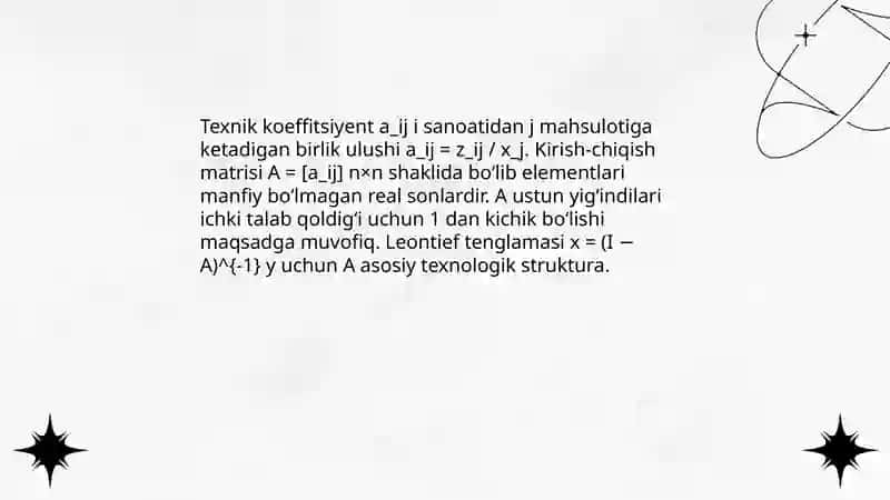 Leontevning mahsulot modeli 4