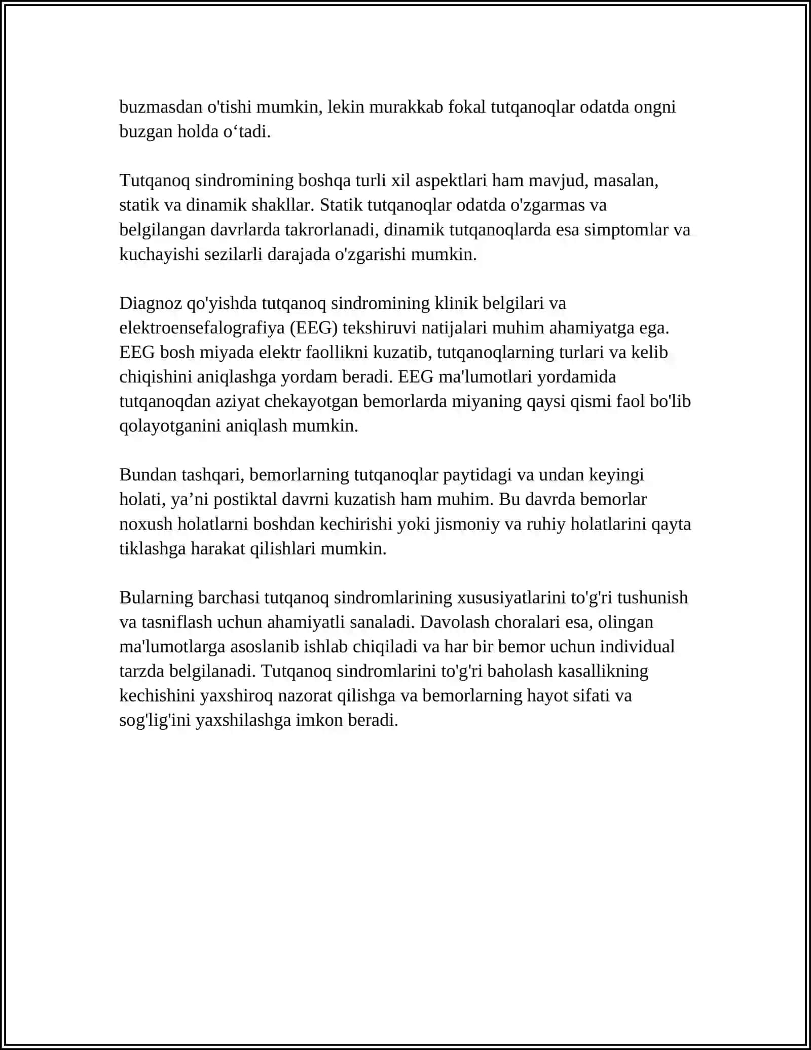 TUTQANOQ SINDROMLARI INVOLYUSION PISIXOZLAR 4