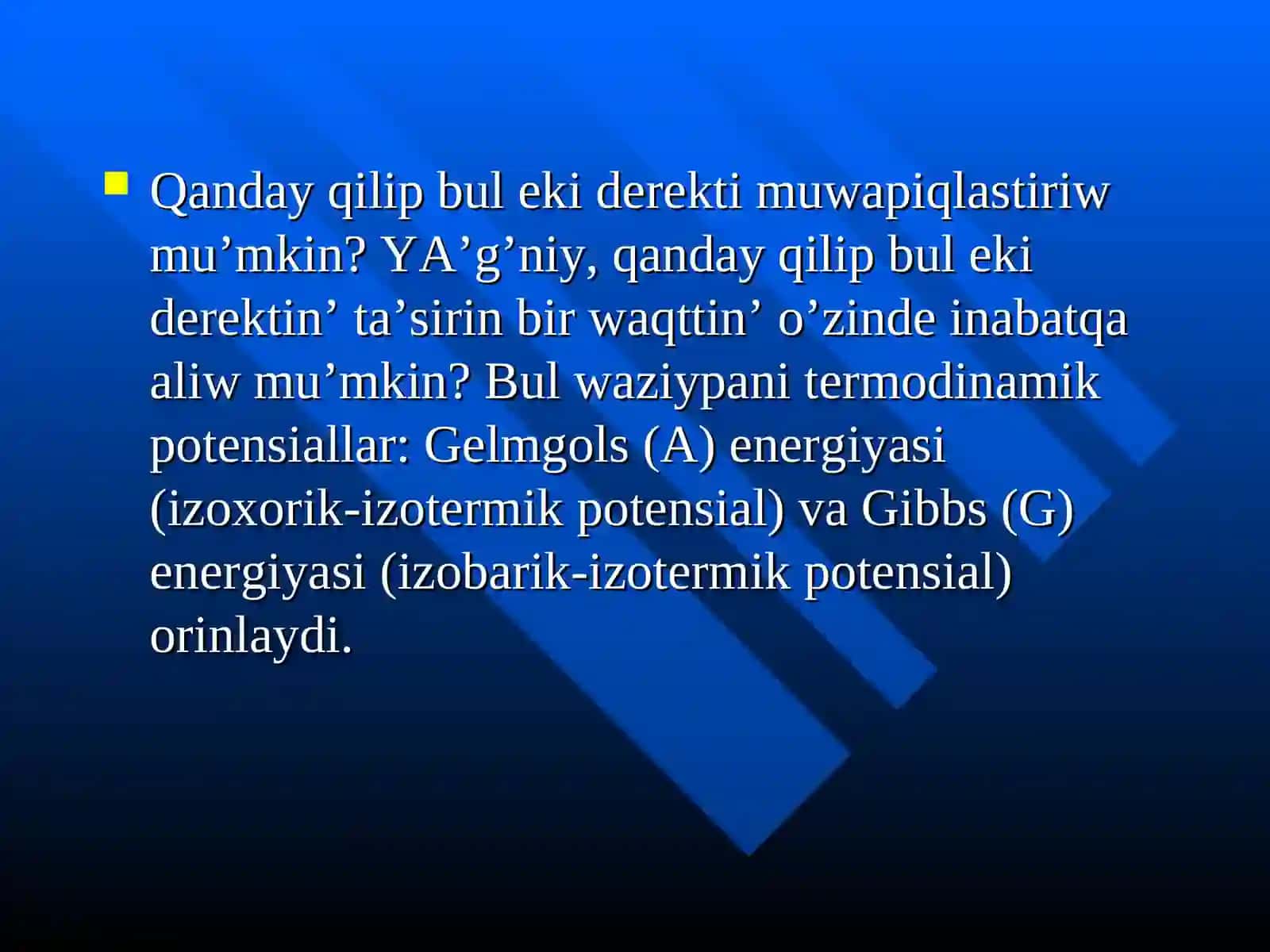 Gibbs-Gelmgols ten’lemeleri 4