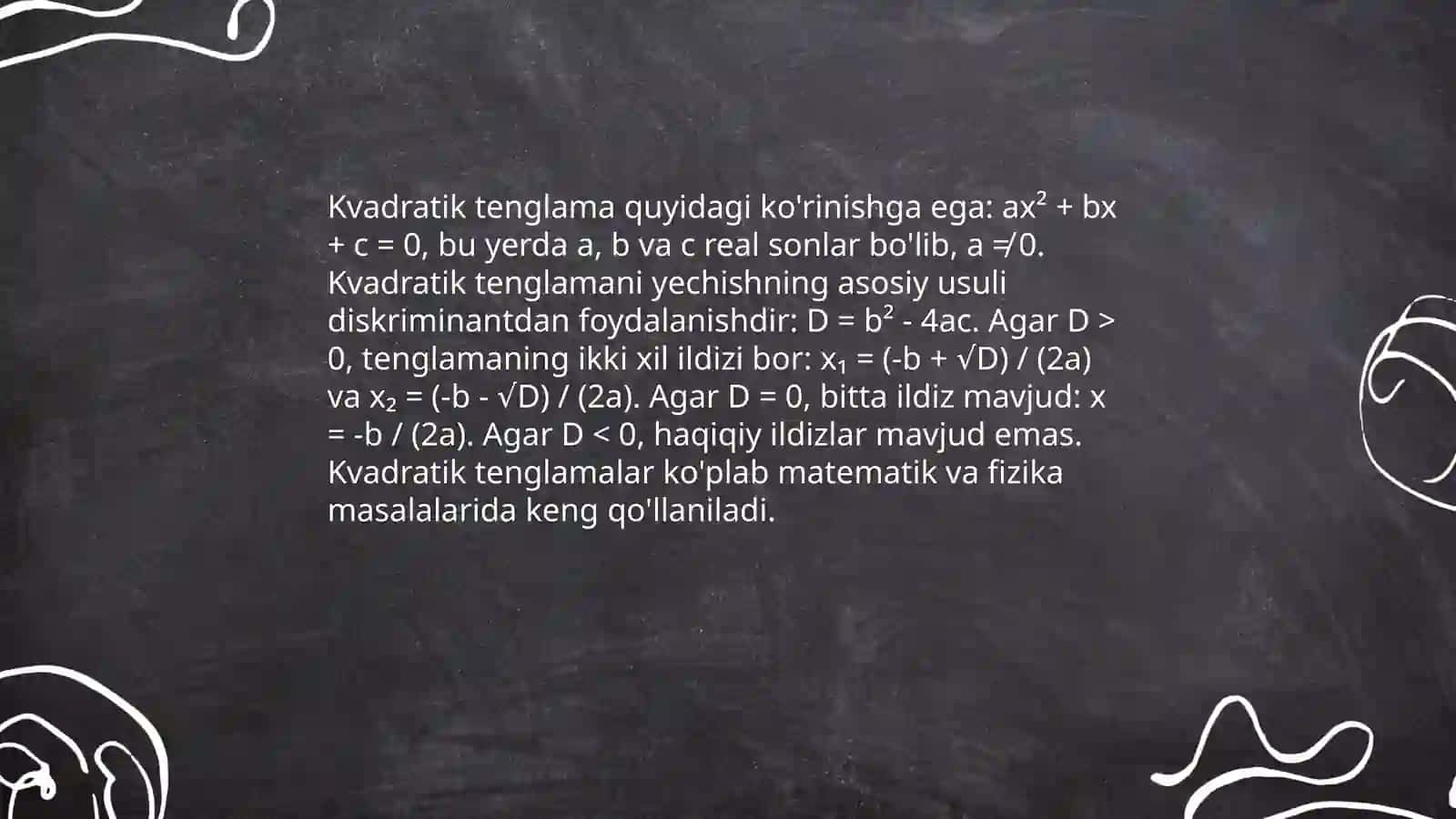 Chiziqli Tenglamalar 4