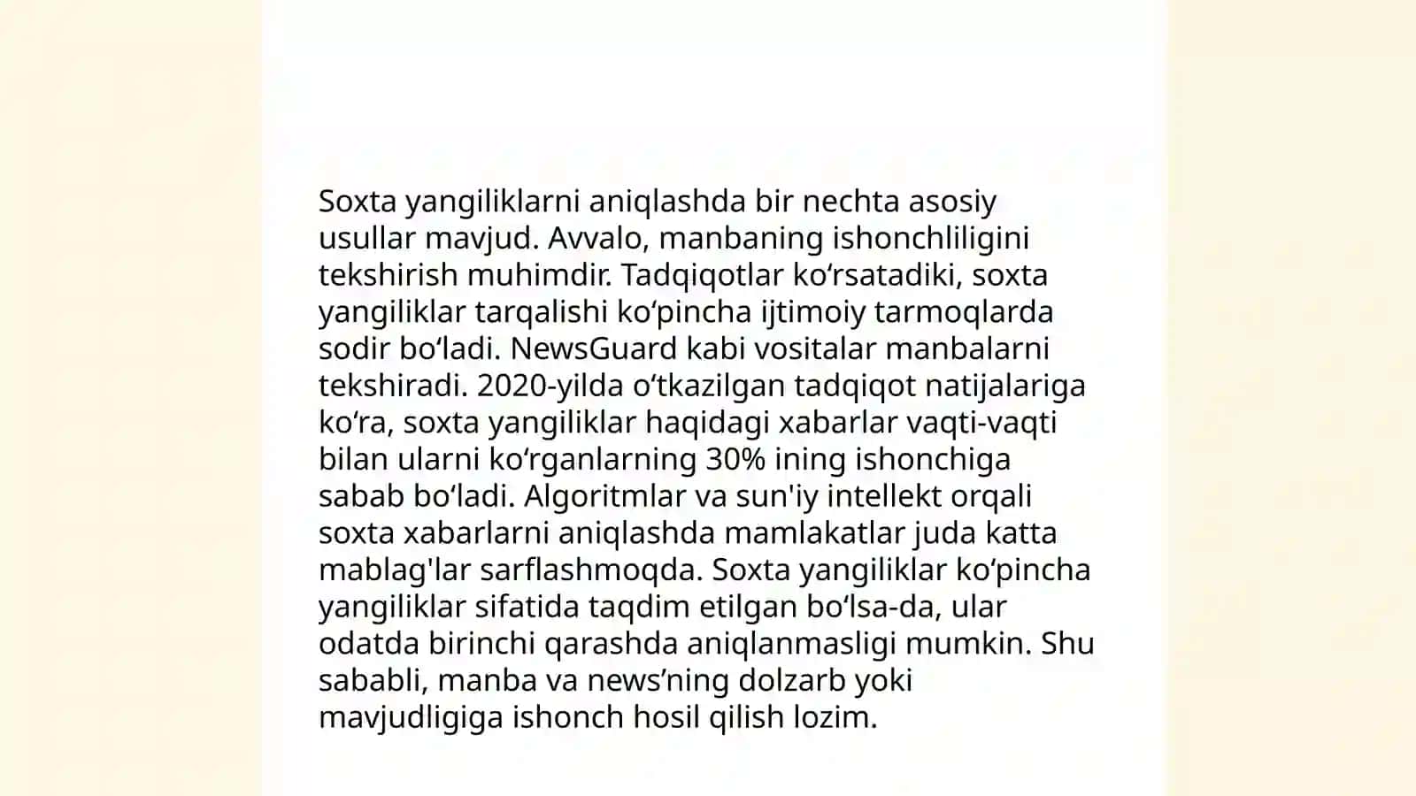 Media savodxonlikning ahamiyati 4