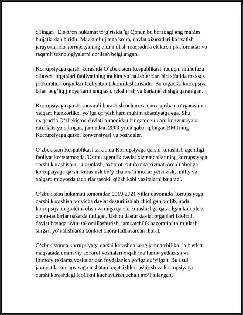 O‘ZBEKISTON RESPUBLIKASI OLIY TA’LIM FAN VA INNOVATSIYA VAZIRLIGI 4