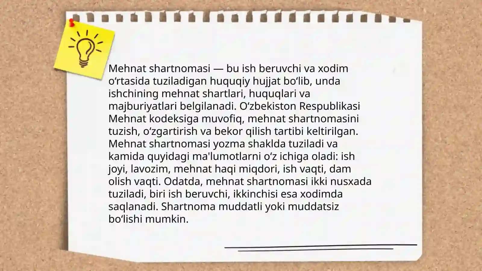 Ish haqi va mexnat munosabatlari 4