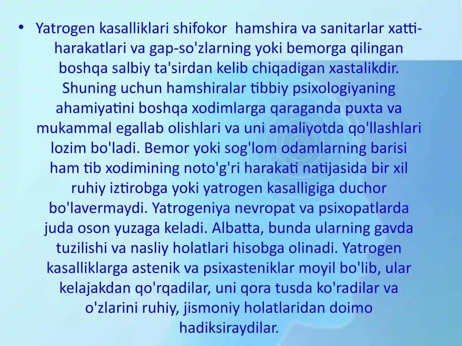 Hozirgi zamon tibbiyotida yatrogeniya muommolari 4