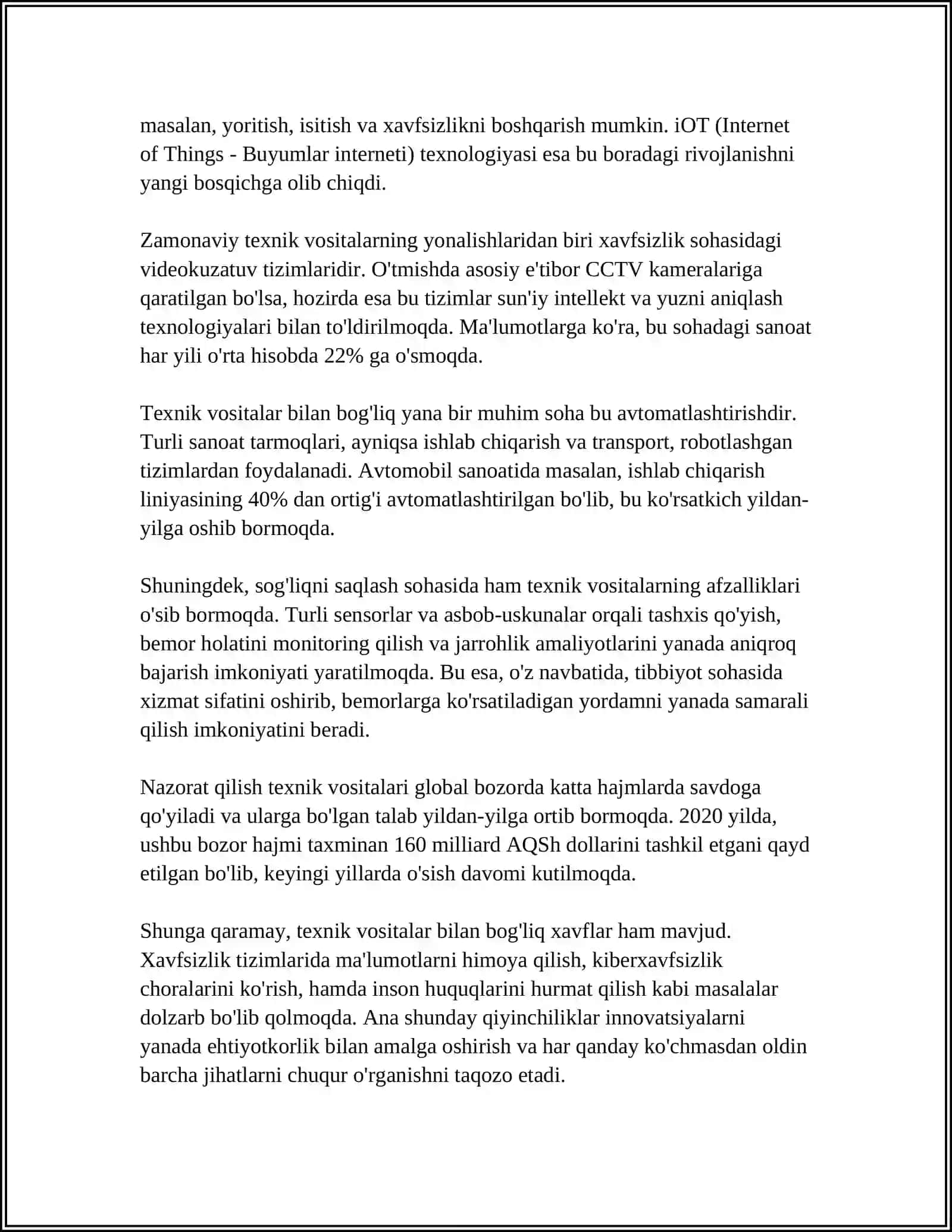 NAZORAT QILISH TEXNIK VOSITALARINING TASNIFI 4