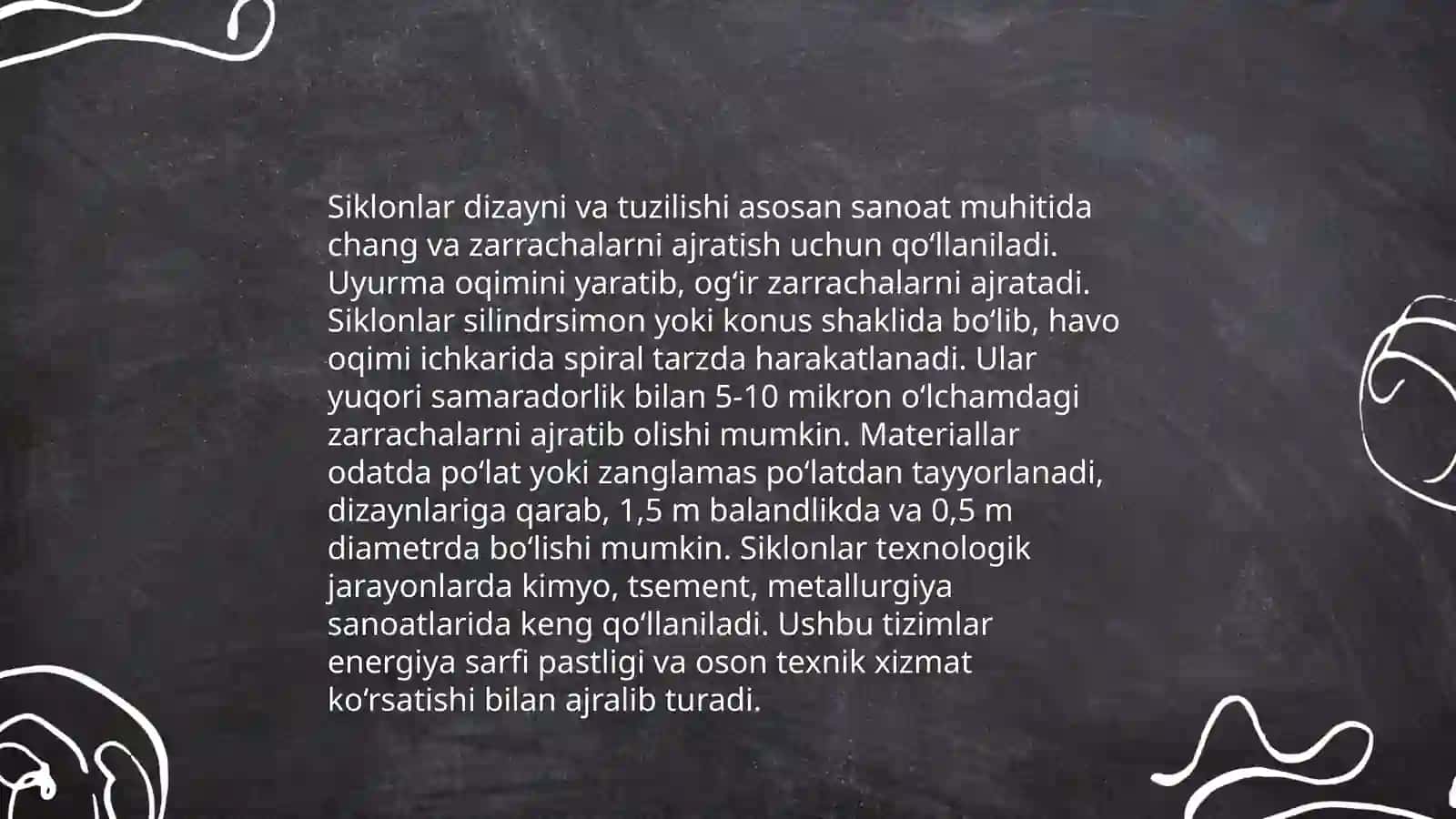 Siklonlarning ishlash prinsiplari 4