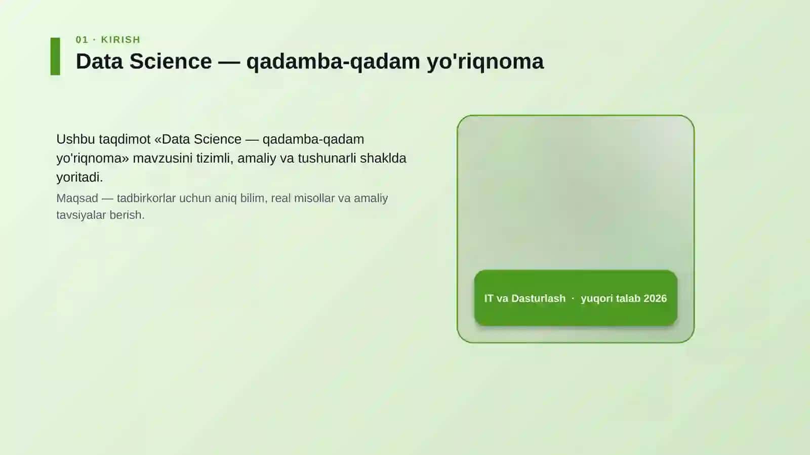 Data Science — qadamba-qadam yo'riqnoma 4