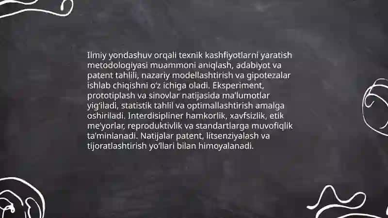 Kashfiyot - texnik masalalarni yechishning ilmiy asosi 4