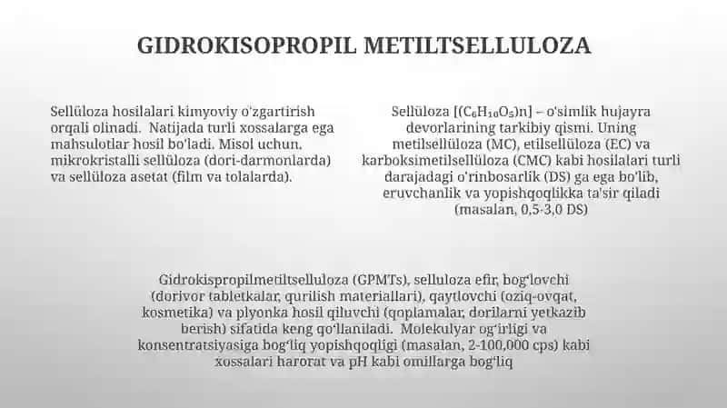 Metilsellüloza (MC) 4