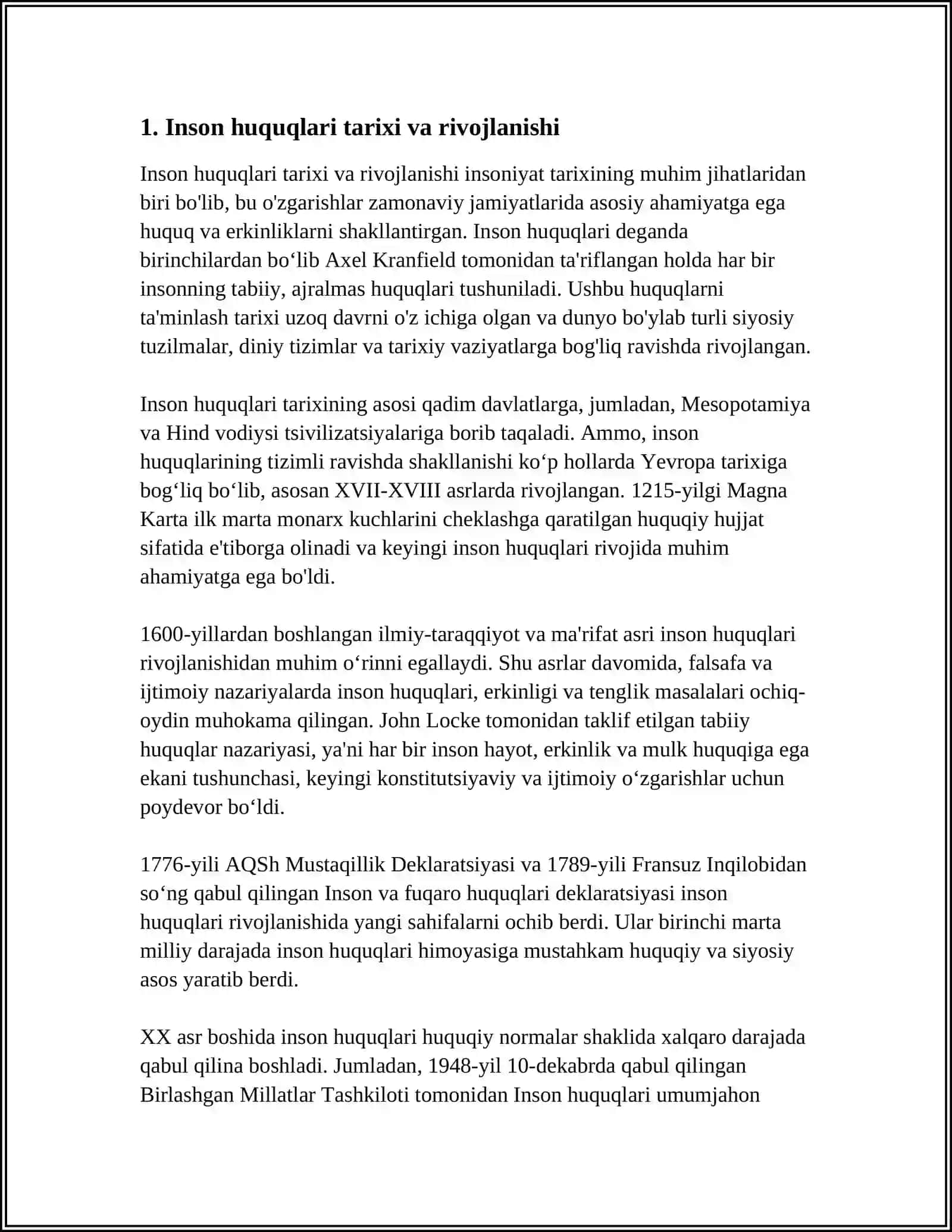INSON HUQUQLARI TARIXI VA RIVOJLANISHI 4